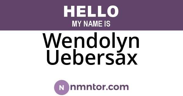 Wendolyn Uebersax