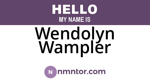 Wendolyn Wampler