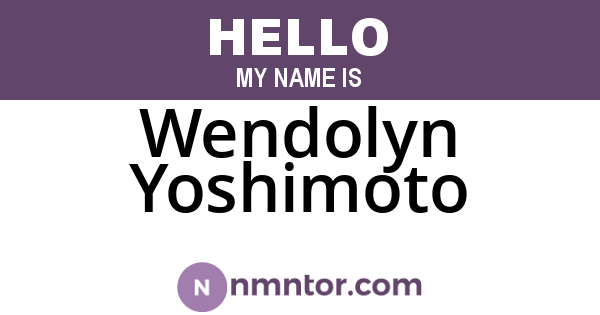 Wendolyn Yoshimoto