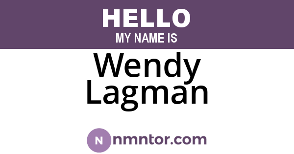 Wendy Lagman