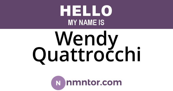 Wendy Quattrocchi