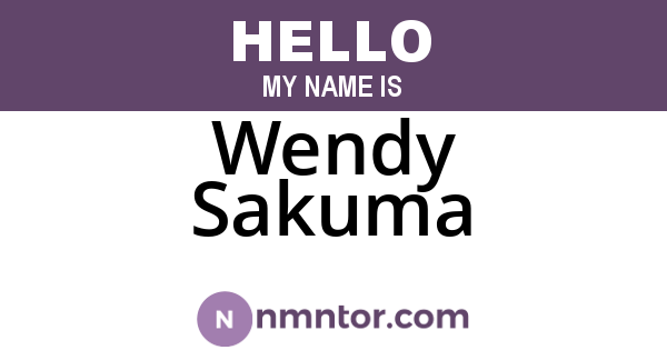 Wendy Sakuma