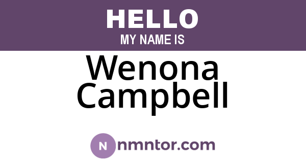 Wenona Campbell