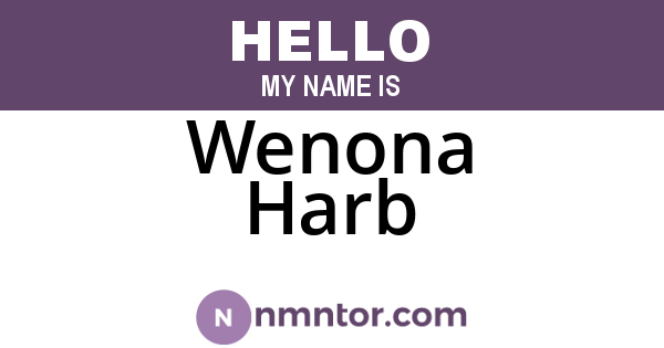 Wenona Harb
