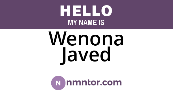 Wenona Javed