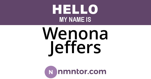 Wenona Jeffers