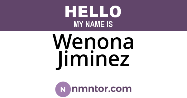 Wenona Jiminez
