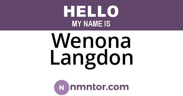 Wenona Langdon