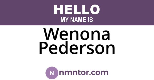 Wenona Pederson