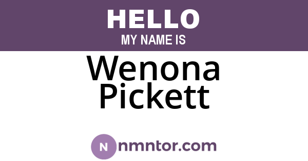 Wenona Pickett
