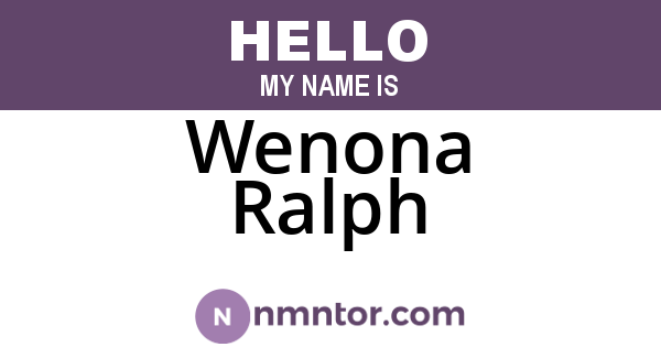 Wenona Ralph