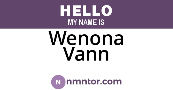 Wenona Vann