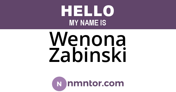 Wenona Zabinski