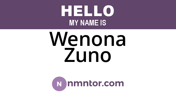 Wenona Zuno