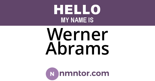 Werner Abrams