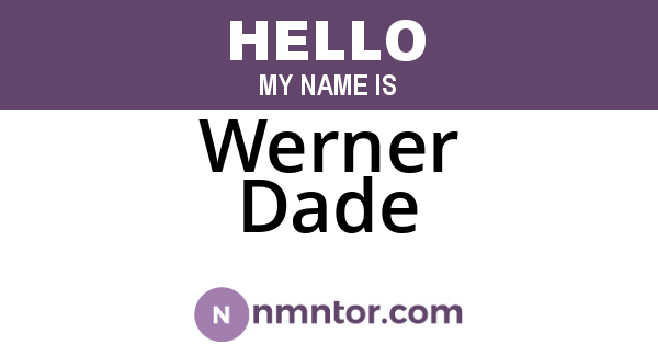 Werner Dade