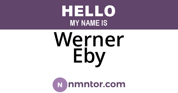 Werner Eby