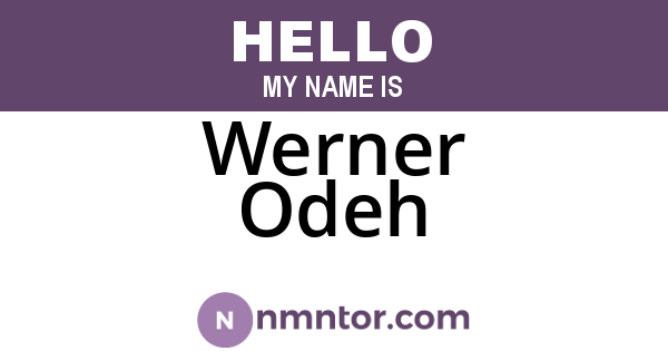 Werner Odeh