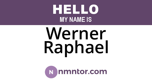Werner Raphael