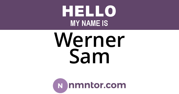Werner Sam