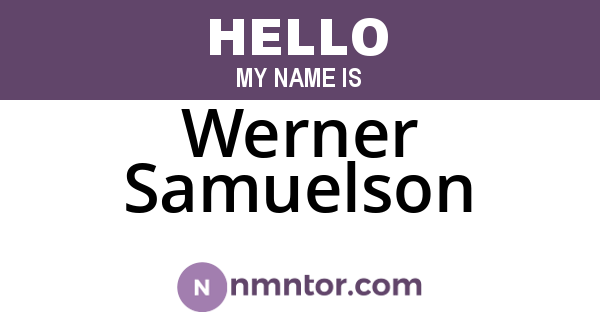 Werner Samuelson