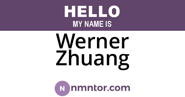 Werner Zhuang
