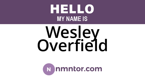 Wesley Overfield