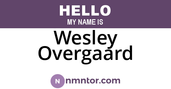 Wesley Overgaard