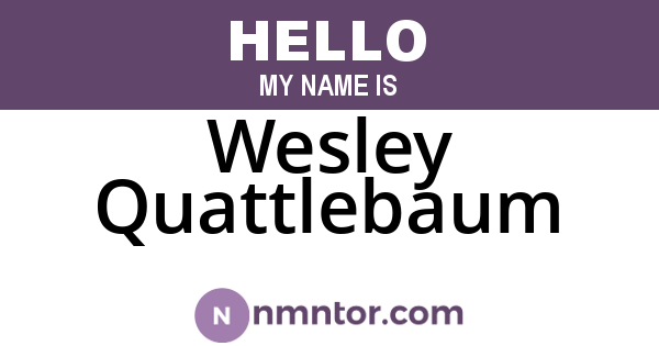 Wesley Quattlebaum