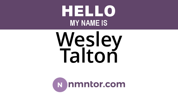 Wesley Talton