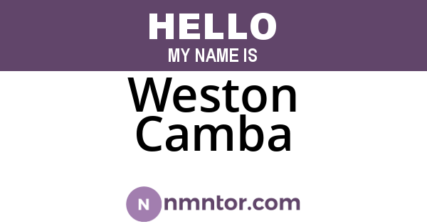 Weston Camba