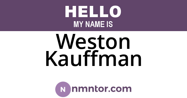 Weston Kauffman