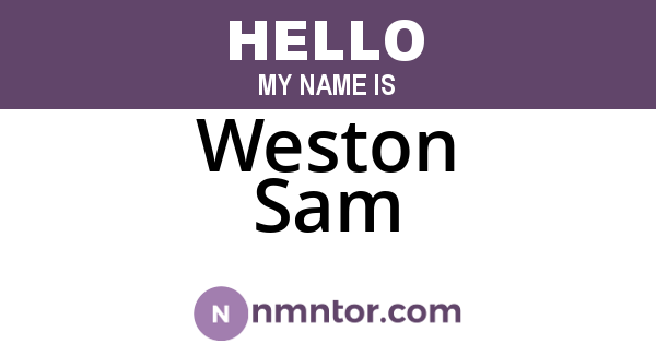 Weston Sam