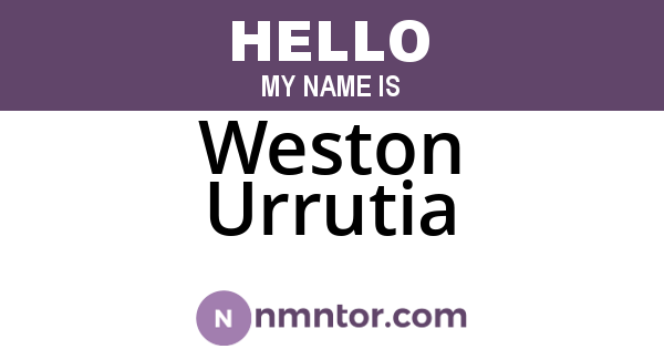 Weston Urrutia