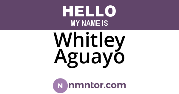 Whitley Aguayo