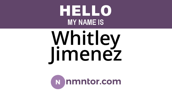 Whitley Jimenez