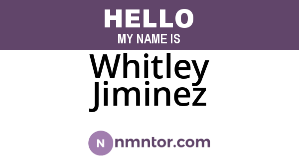 Whitley Jiminez