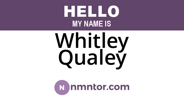 Whitley Qualey