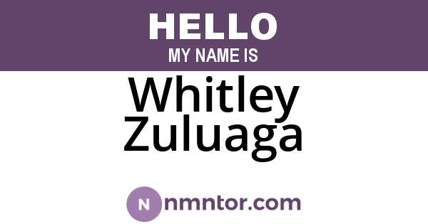 Whitley Zuluaga