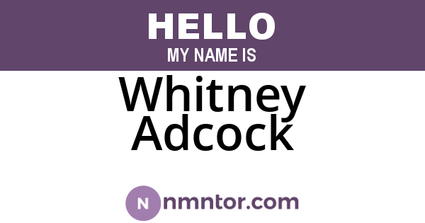 Whitney Adcock