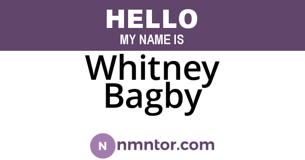 Whitney Bagby