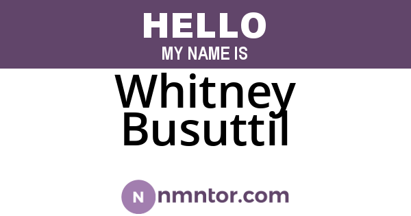 Whitney Busuttil