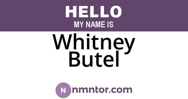 Whitney Butel