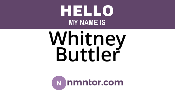 Whitney Buttler