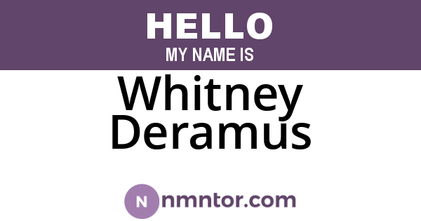Whitney Deramus