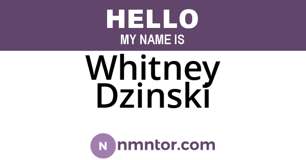 Whitney Dzinski