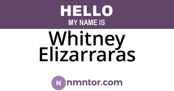 Whitney Elizarraras