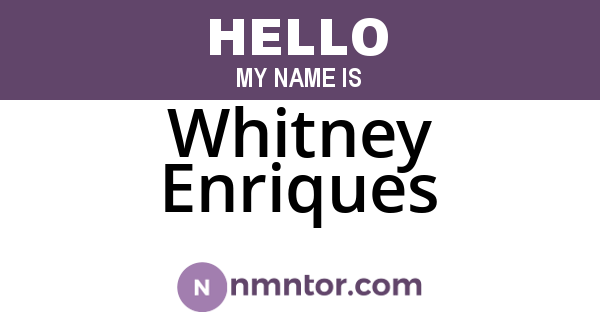 Whitney Enriques