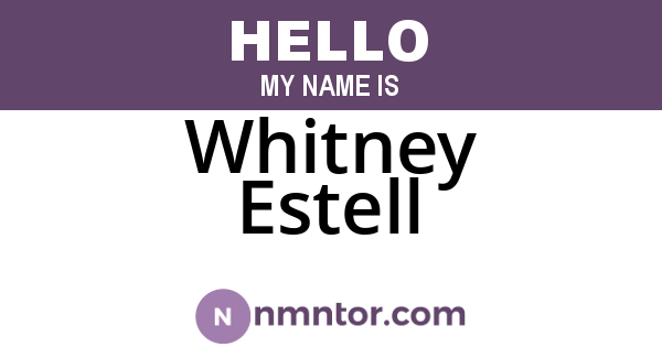 Whitney Estell