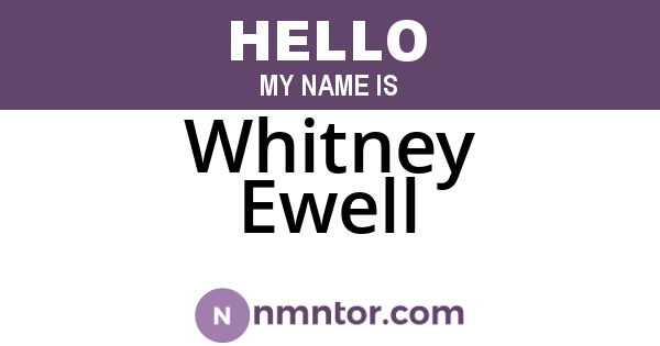 Whitney Ewell